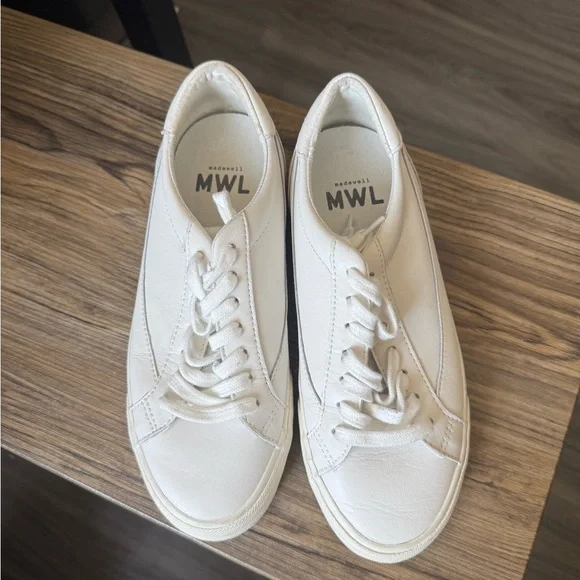 Madewell Sidewalk Low-Top Sneakers in Leather - Women's Size 7.5 Fits Like 8 - Picture 5 of 15